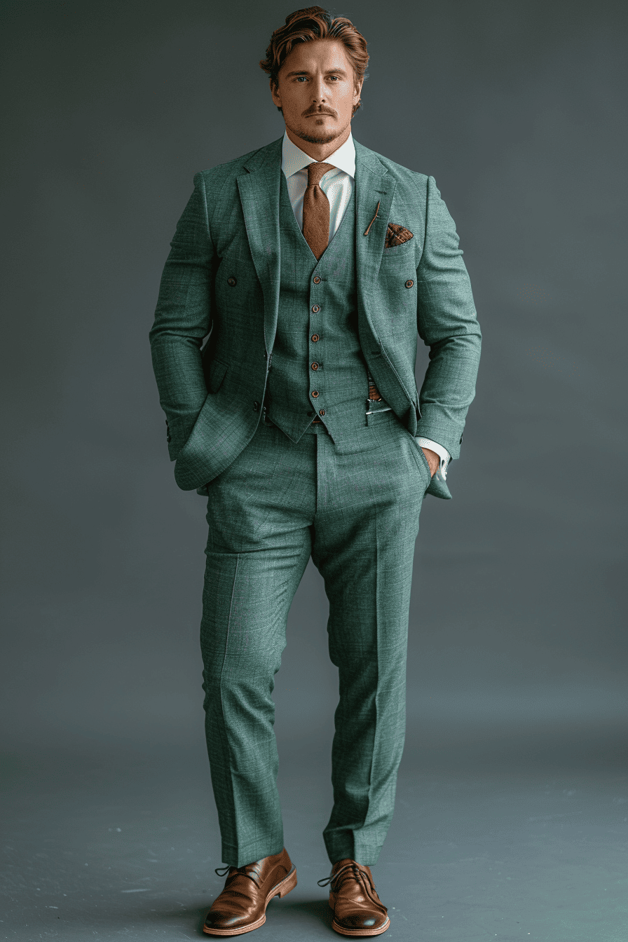 Mint Silk Blend Father of the Bride Suit — Custom Made