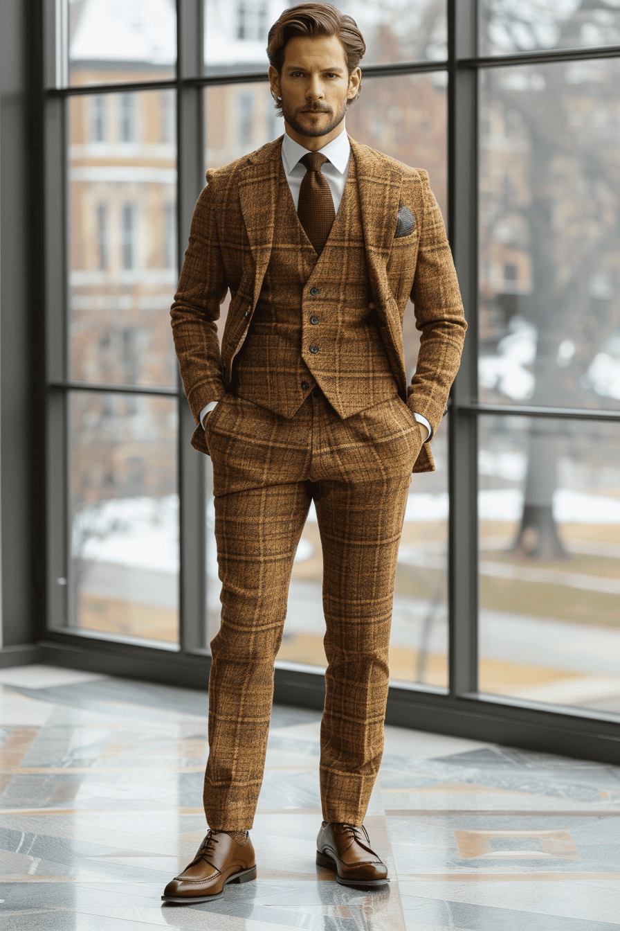 Mustard Flannel Suit — Custom Made to Measure