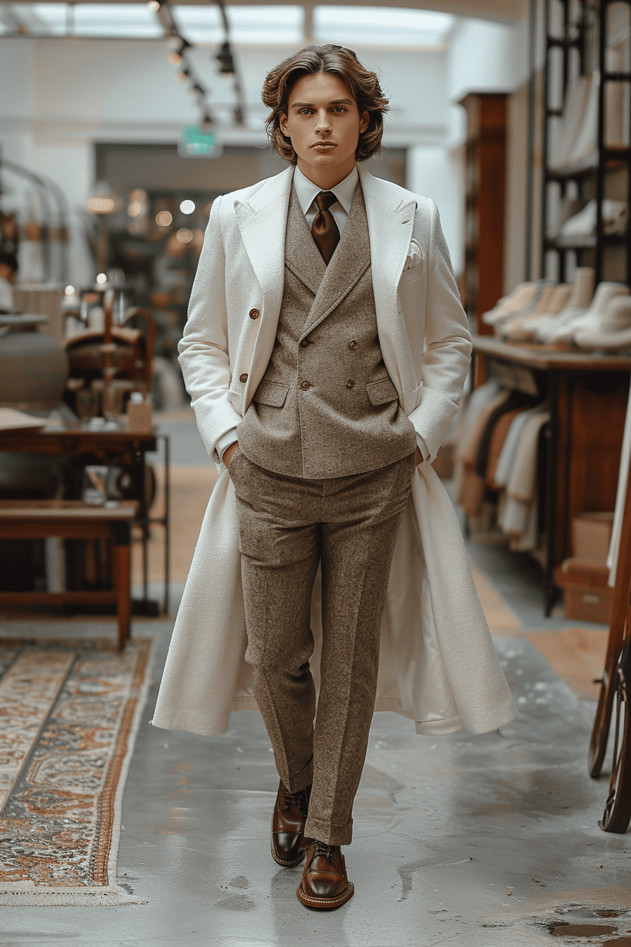 Off-White Cotton Father of the Bride Suit — Custom Made