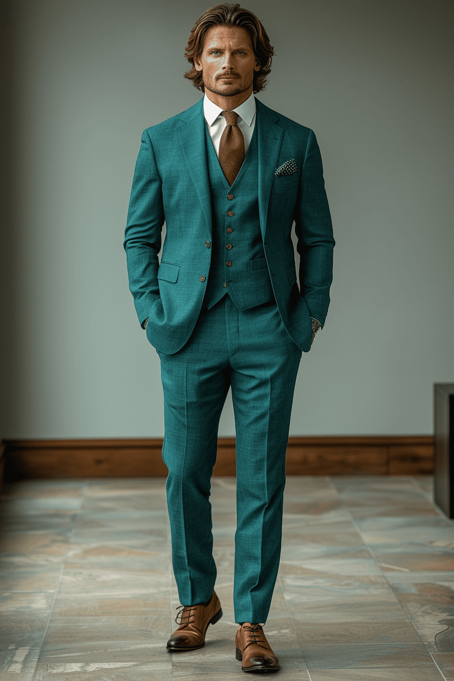Royal Blue Linen Graduation Suit — Custom Made to Measure