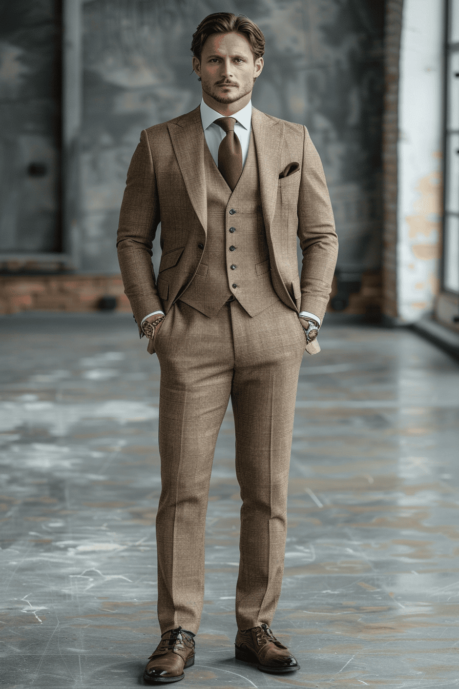 Sage Beige Cashmere Blend Suit — Custom Made to Measure