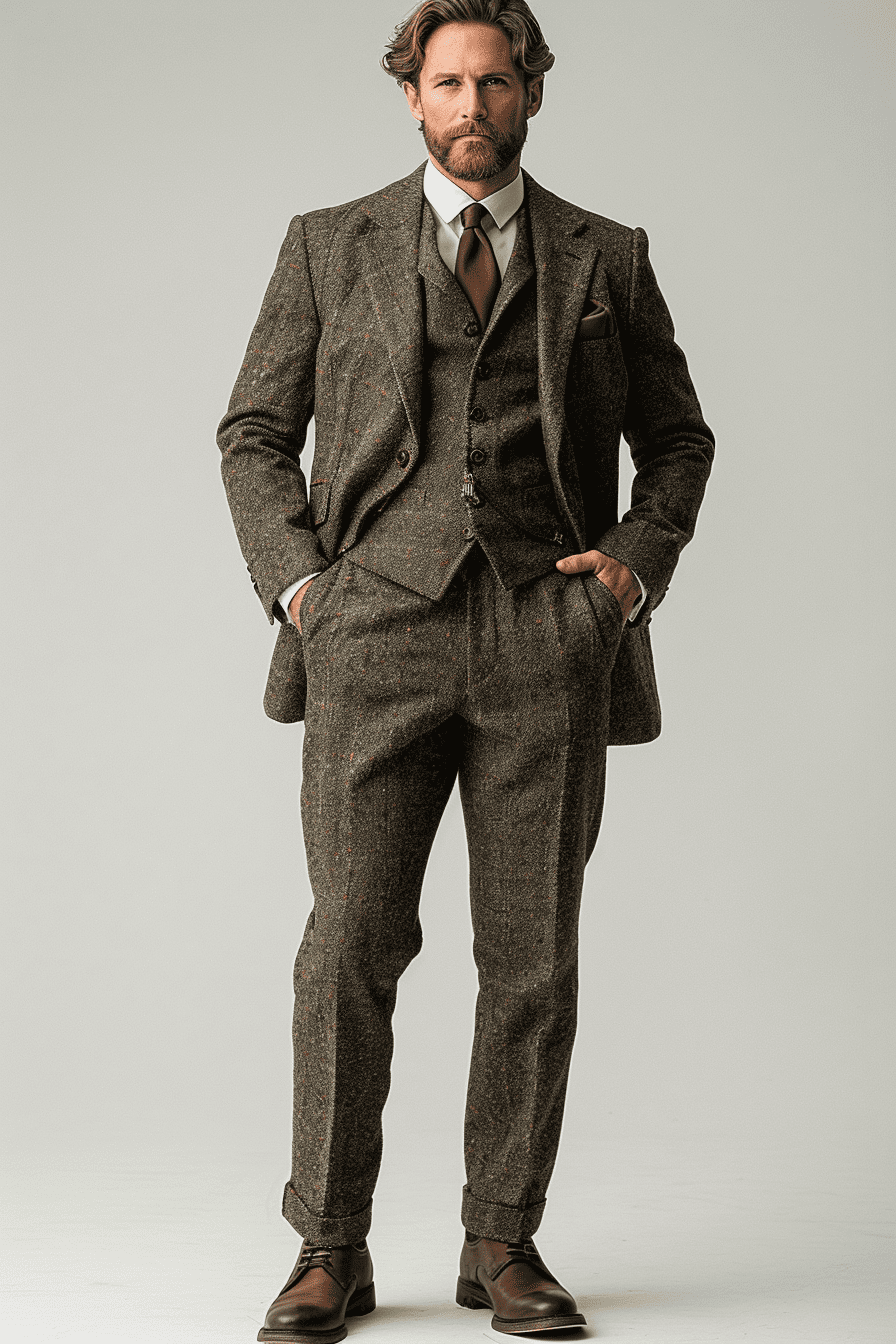 Sage Beige Silk Blend Father of the Bride Suit — Custom Made