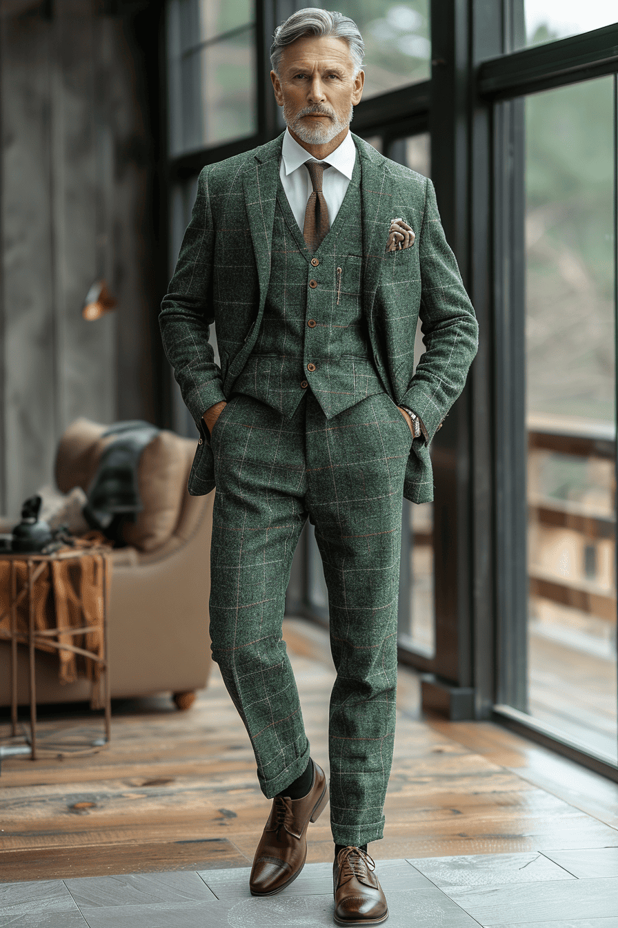 Sage Green Cotton Father of the Bride Suit — Custom Made