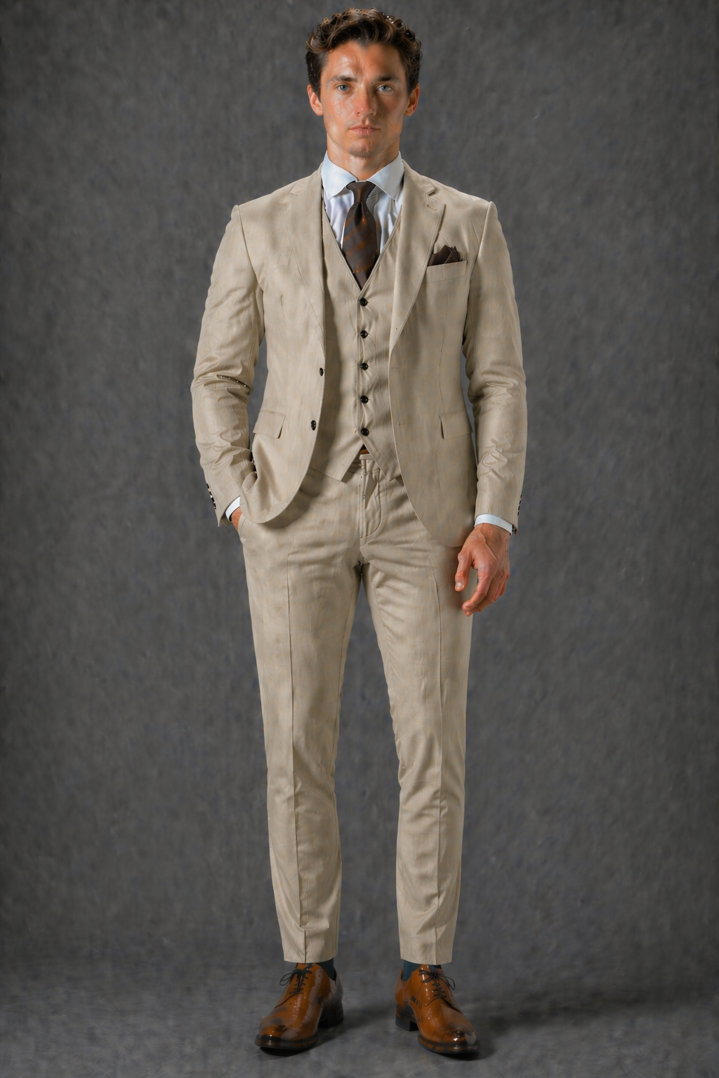 Sand Linen Father of the Bride Suit — Custom Made