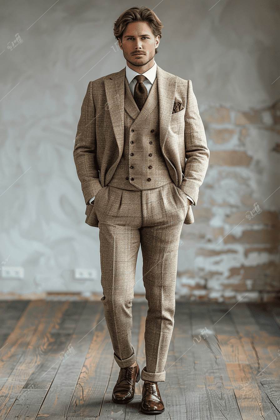 Sand Linen Graduation Suit — Custom Made to Measure