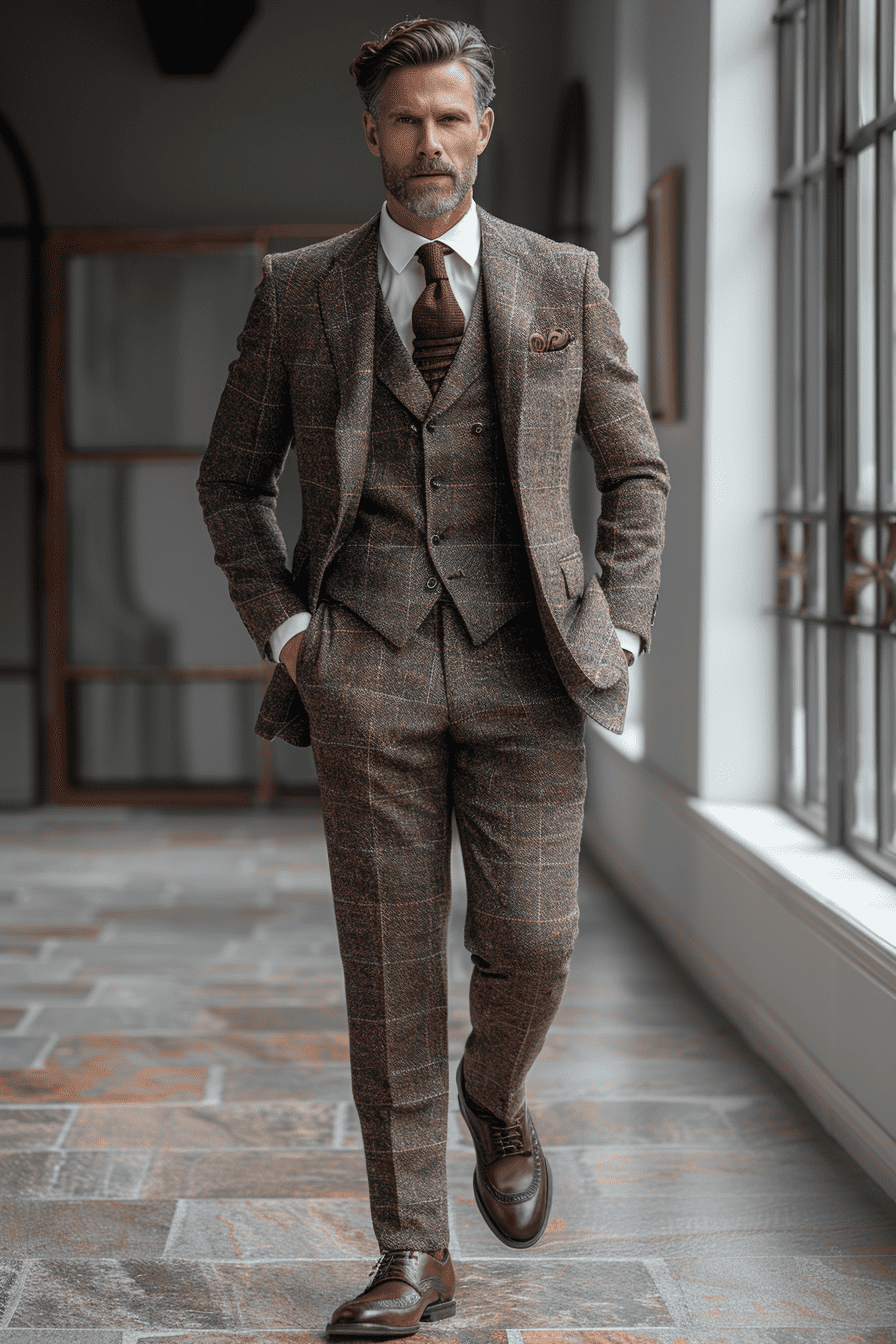 Sand Tweed Suit — Custom Made to Measure