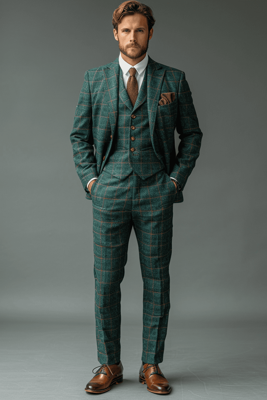 Seafoam Flannel Suit — Custom Made to Measure