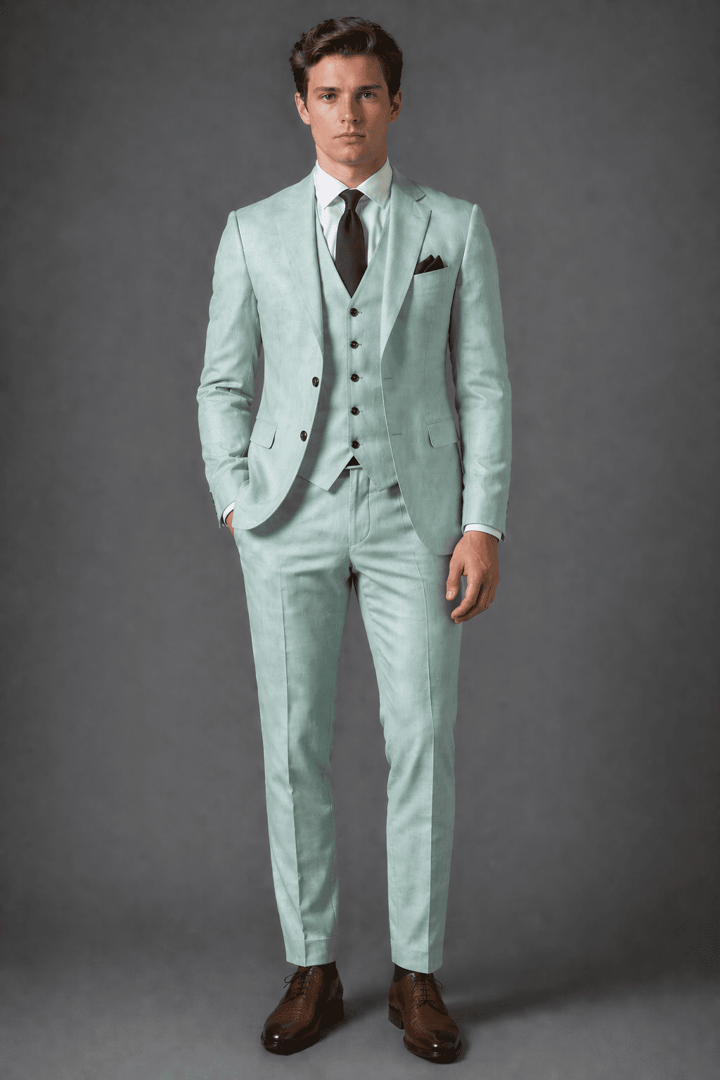 Seafoam Linen Father of the Bride Suit — Custom Made