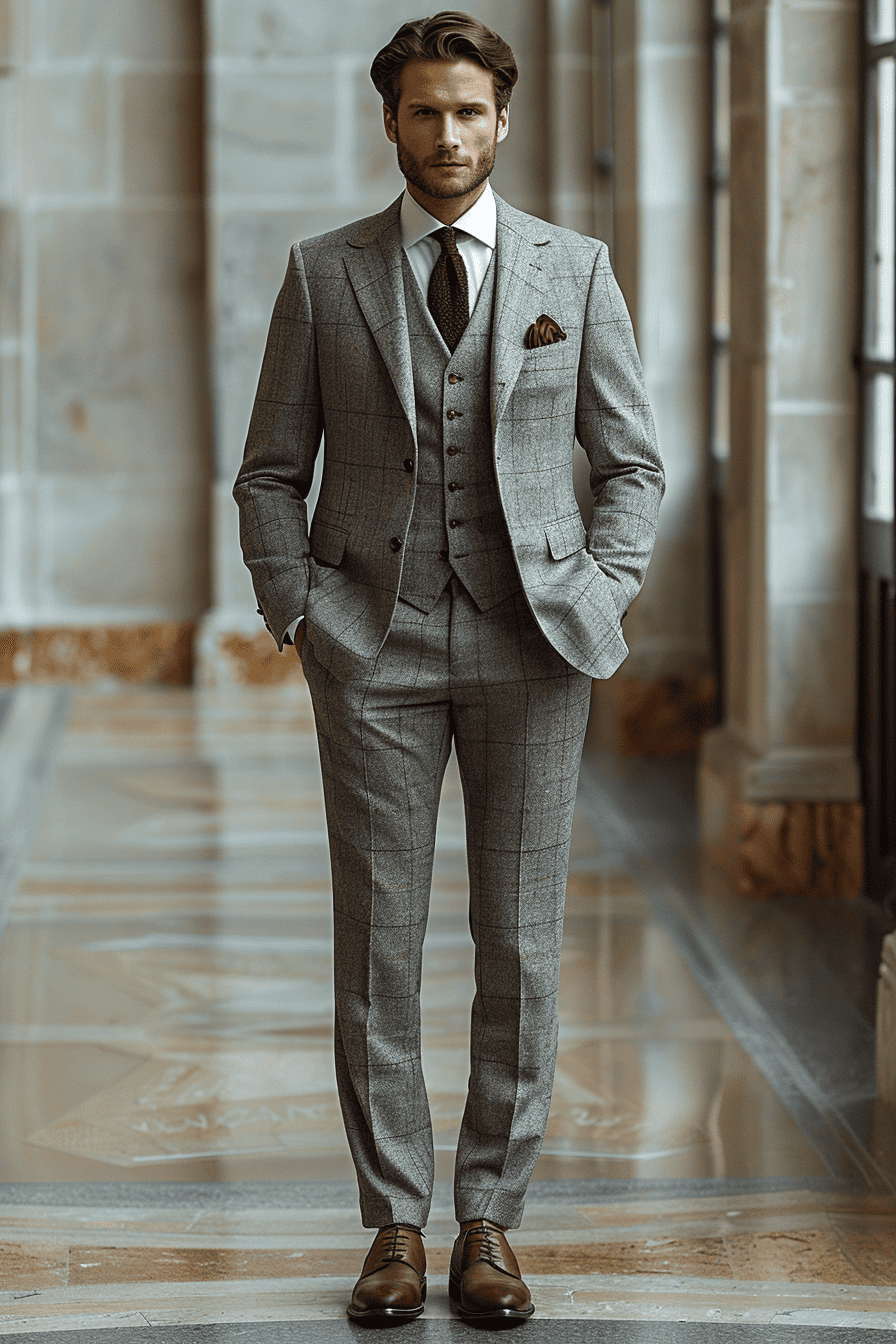 Silver Cotton Graduation Suit — Custom Made to Measure