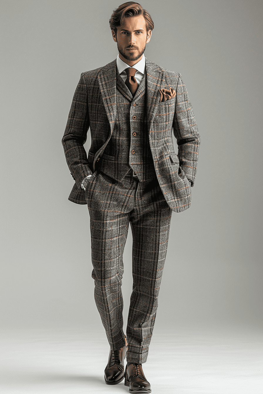 Silver Flannel Suit — Custom Made to Measure