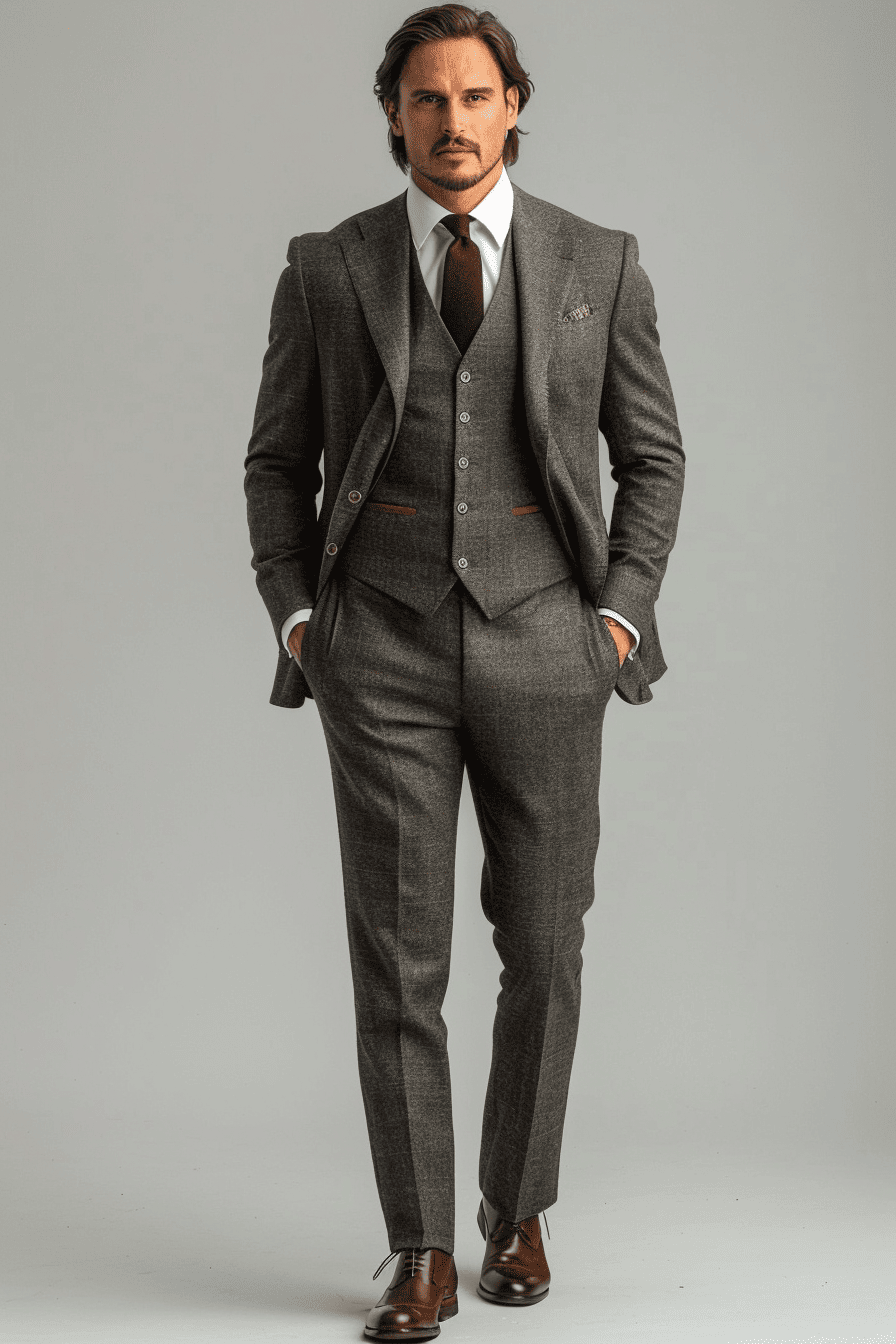 Silver Silk Blend Father of the Bride Suit — Custom Made