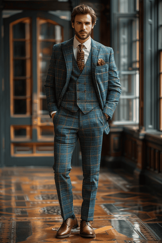 Sky Blue Flannel Suit — Custom Made to Measure