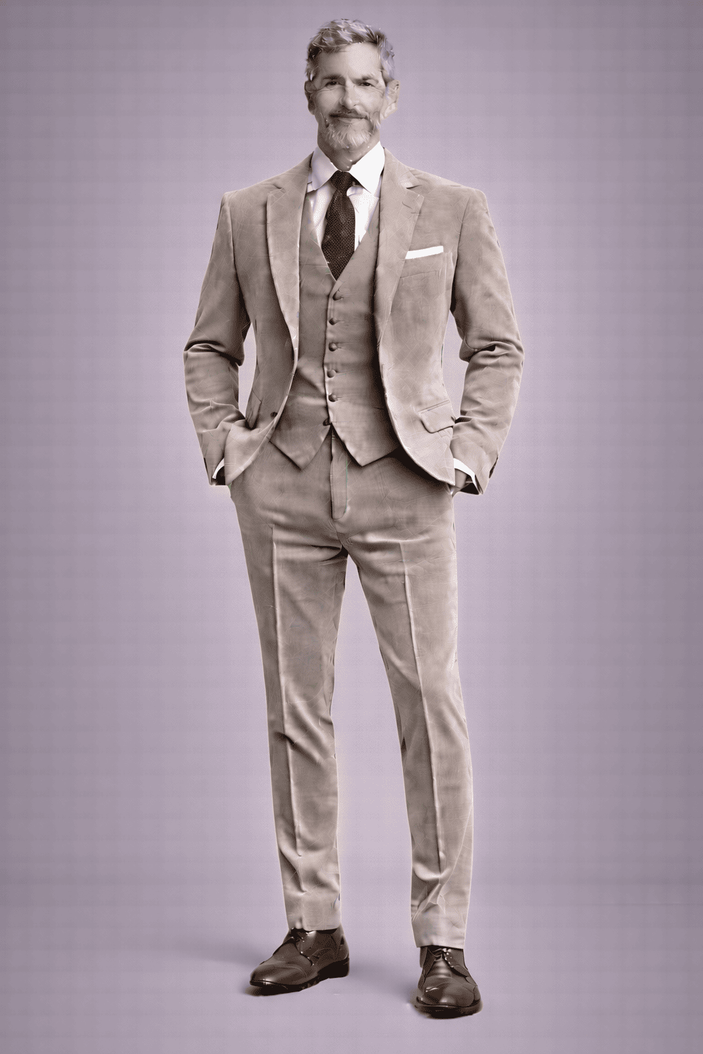 Stone Velvet Slim Fit Suit — Custom Made to Measure