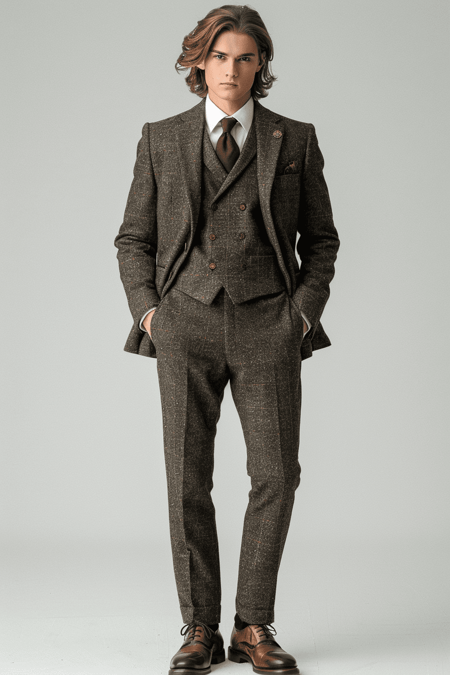 Stone Wool Graduation Suit — Custom Made to Measure