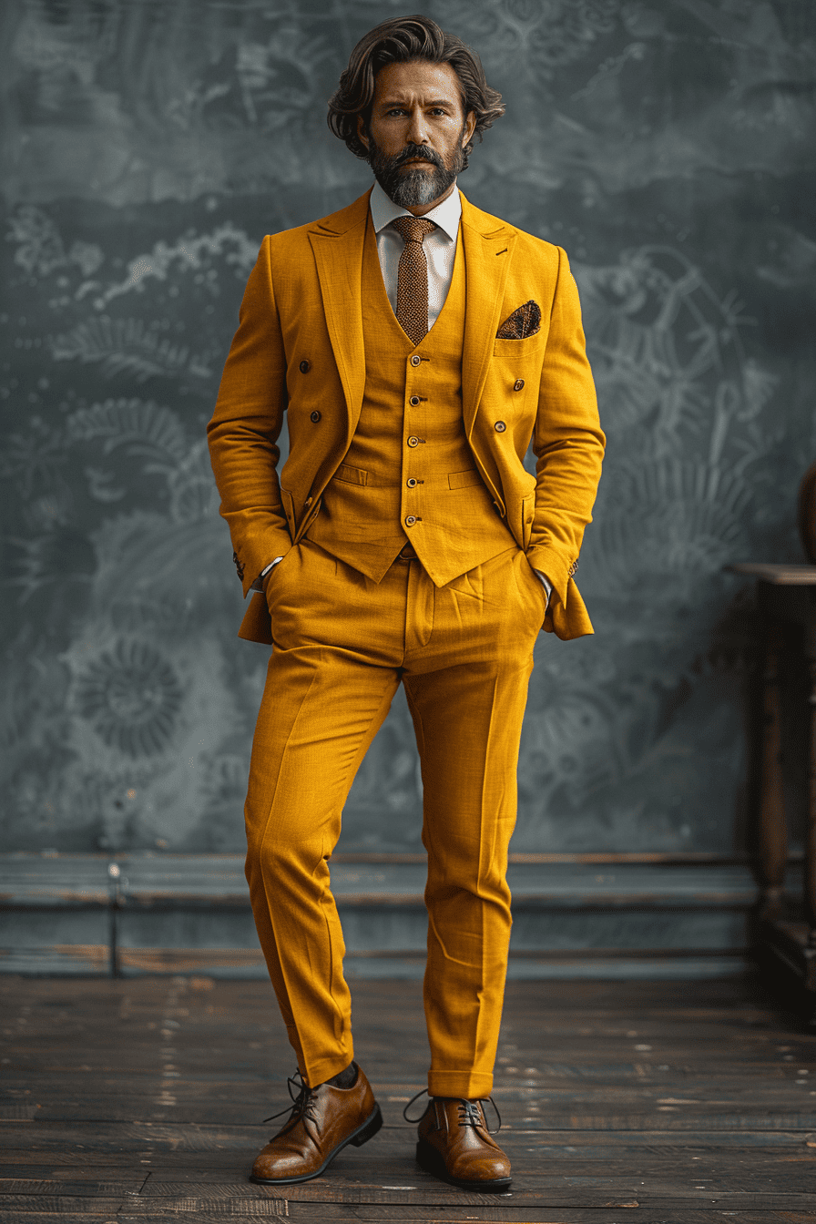 Yellow Linen Graduation Suit — Custom Made to Measure