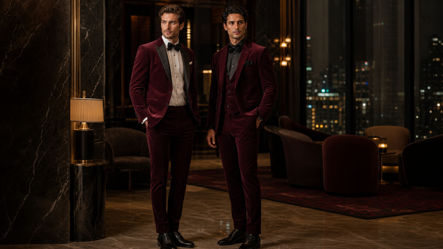 Burgundy Velvet Suits | Custom Made to Measure