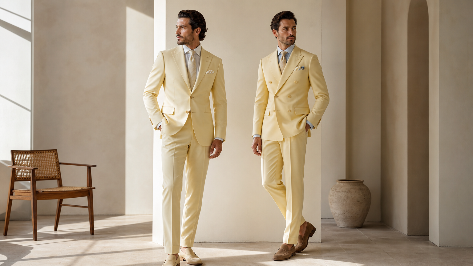 Custom Butter Yellow Suits