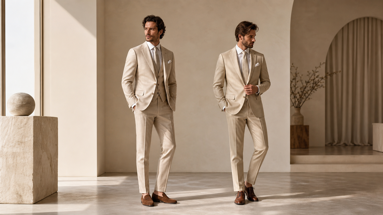 Custom Champagne Suits