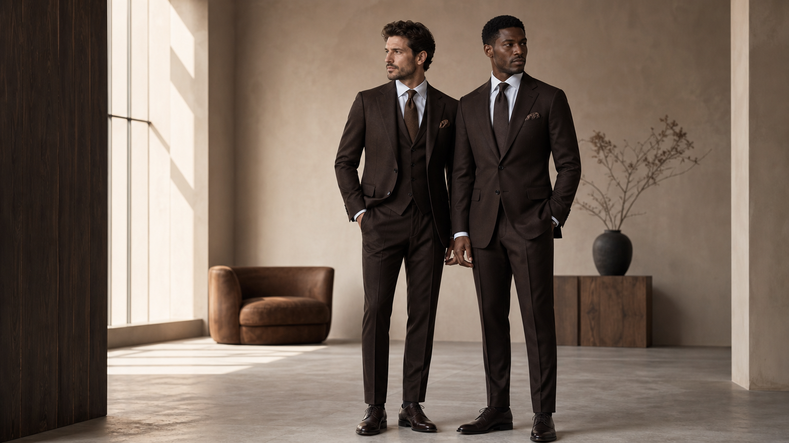 Custom Deep Chocolate Brown Suits
