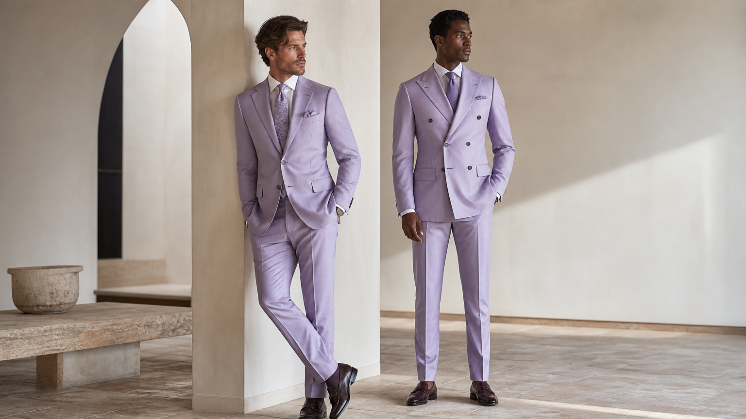 Custom Lavender Suits