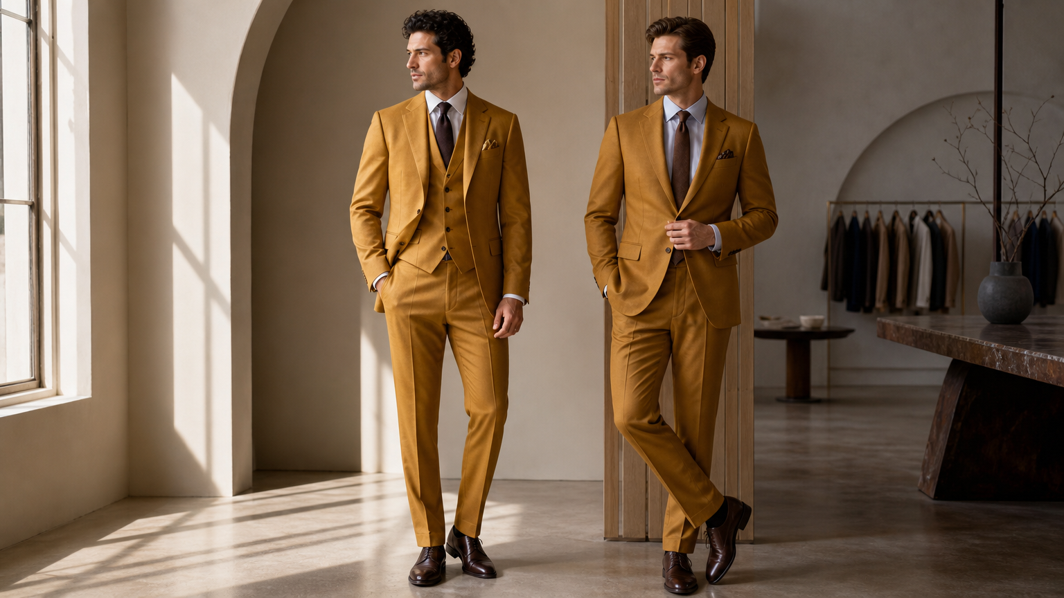 Custom Mustard Suits