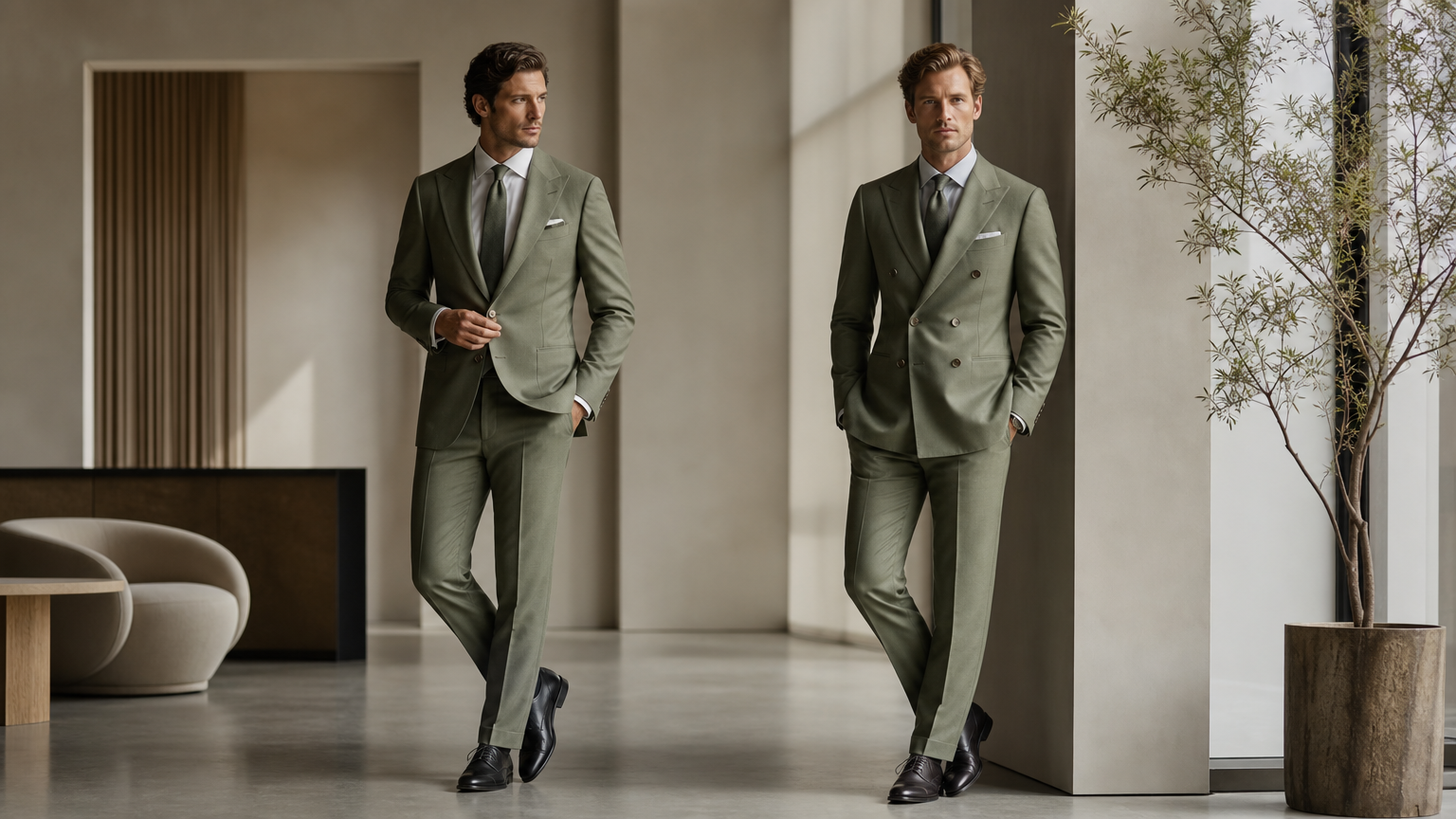 Custom Sage Green Suits