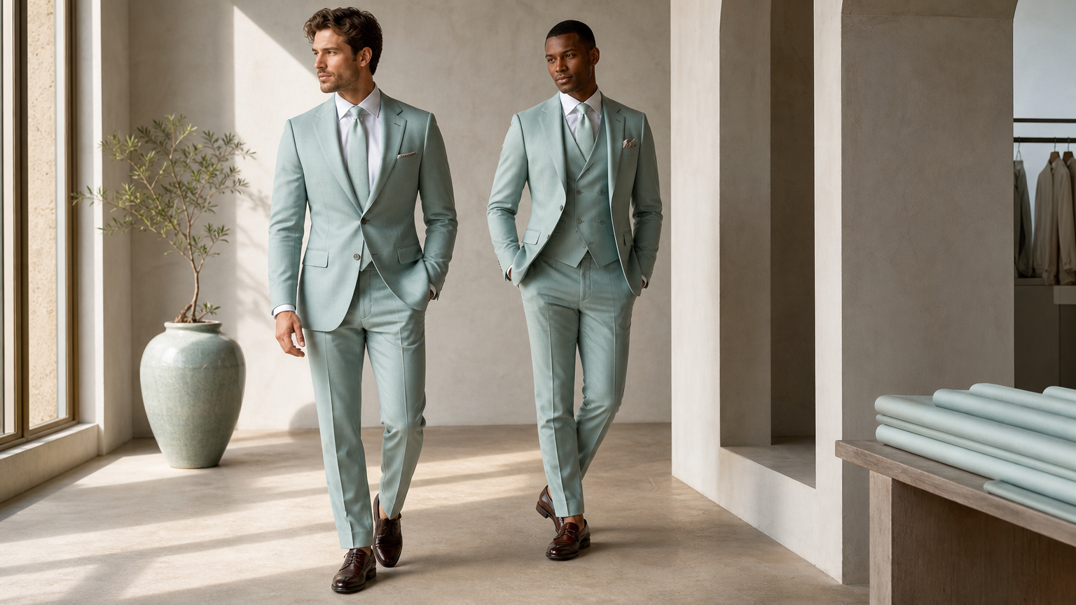 Custom Seafoam Suits