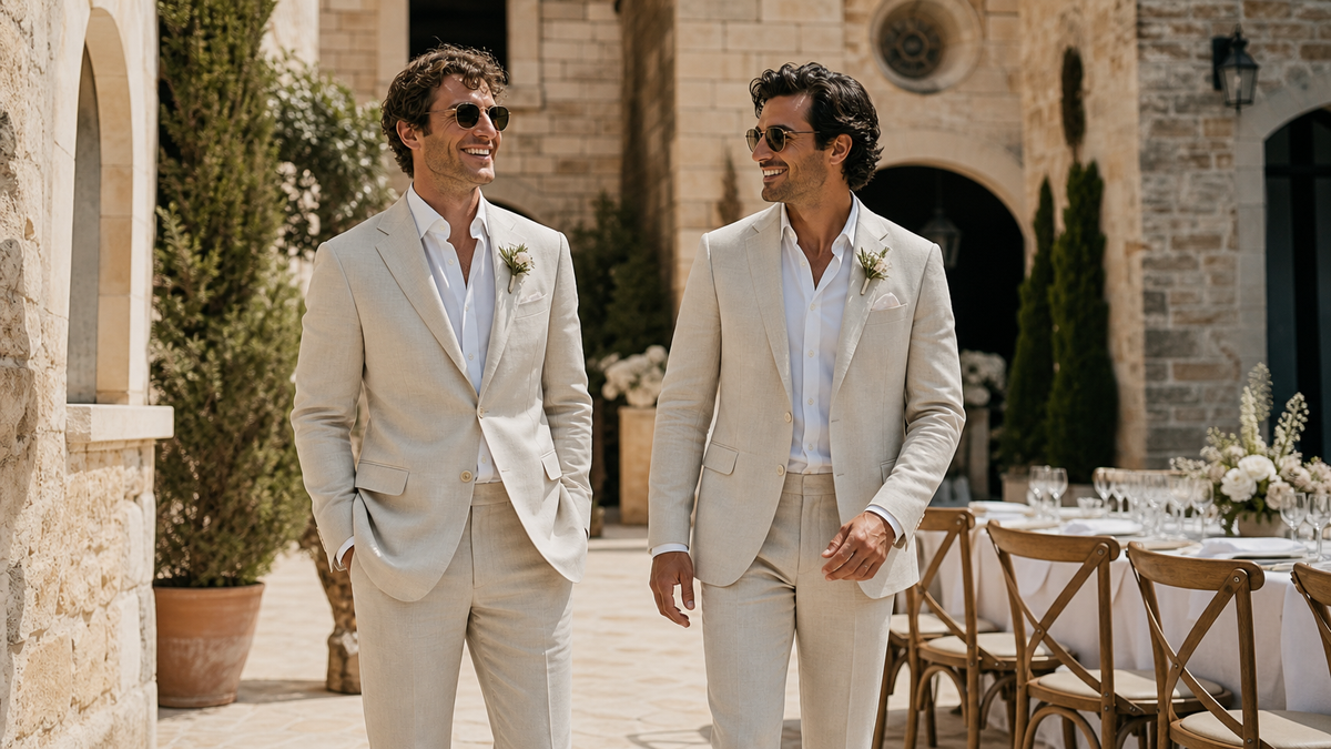 Linen Groomsmen Suits | Custom Made to Measure