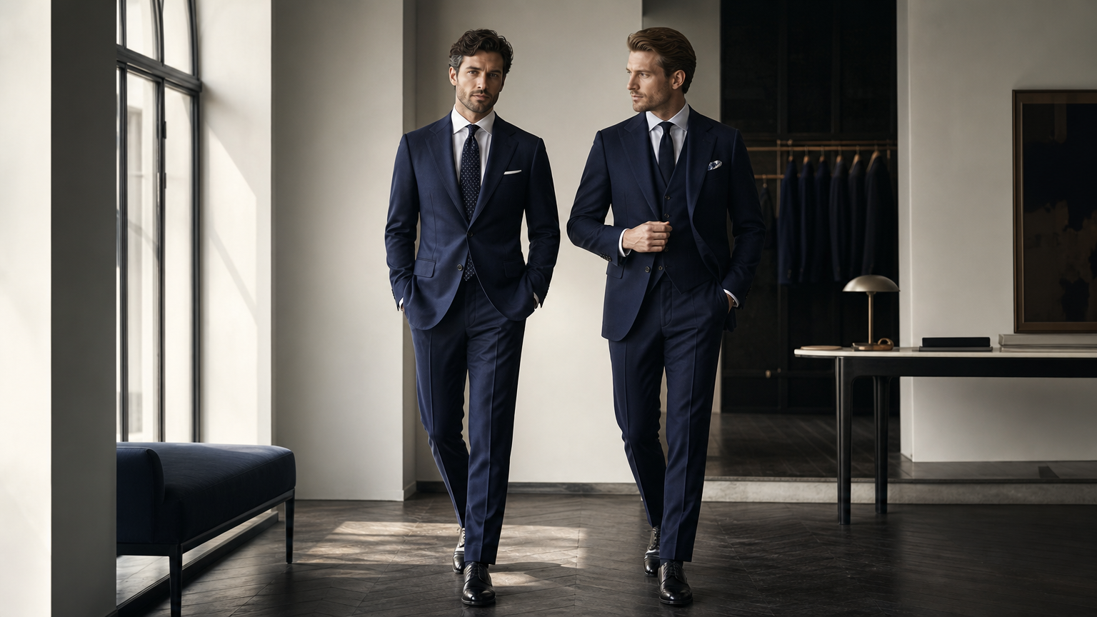 Navy Blue Suits | Custom Made & Made to Measure