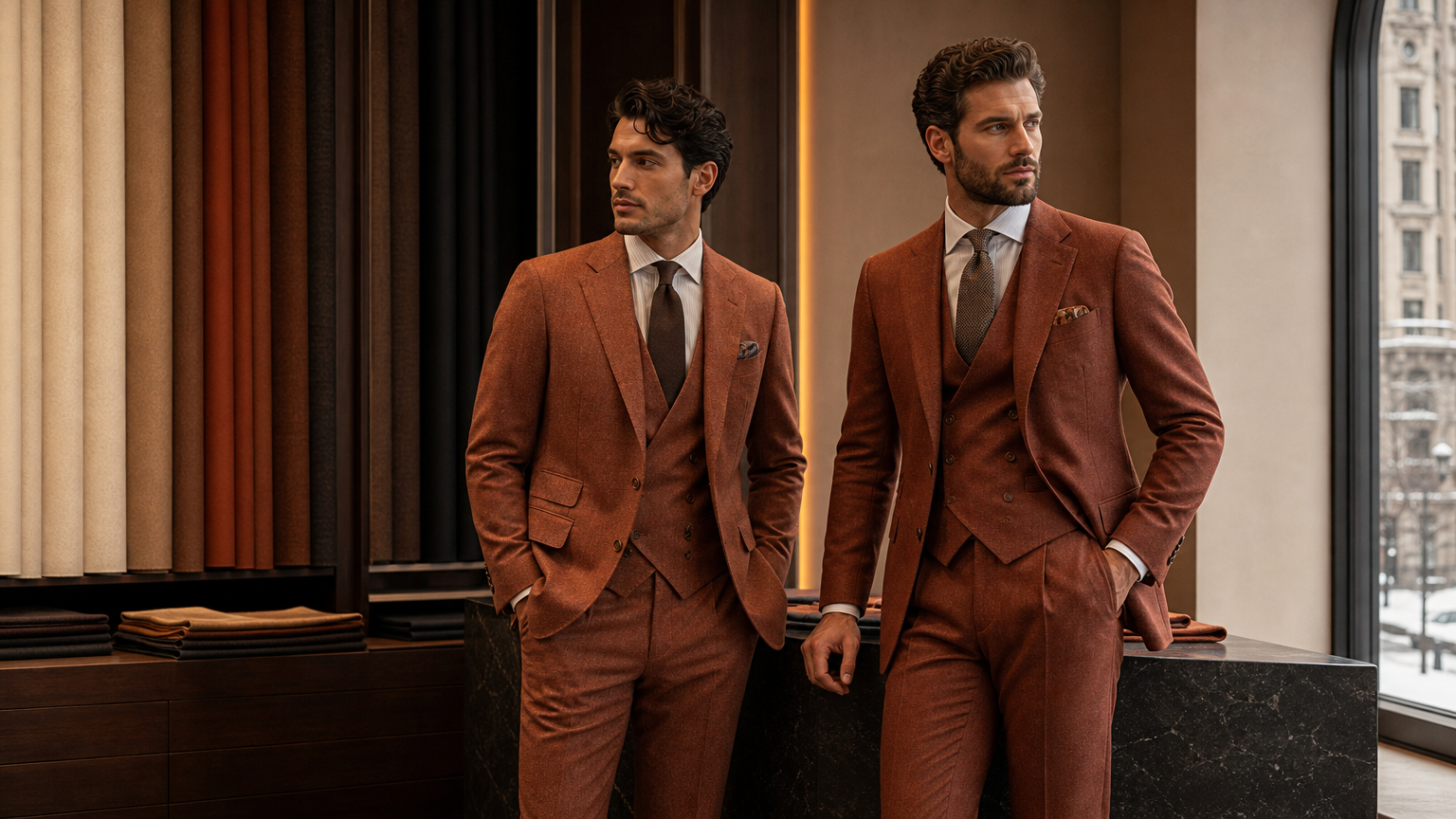 Terracotta Wool Suits | Custom Made to Measure