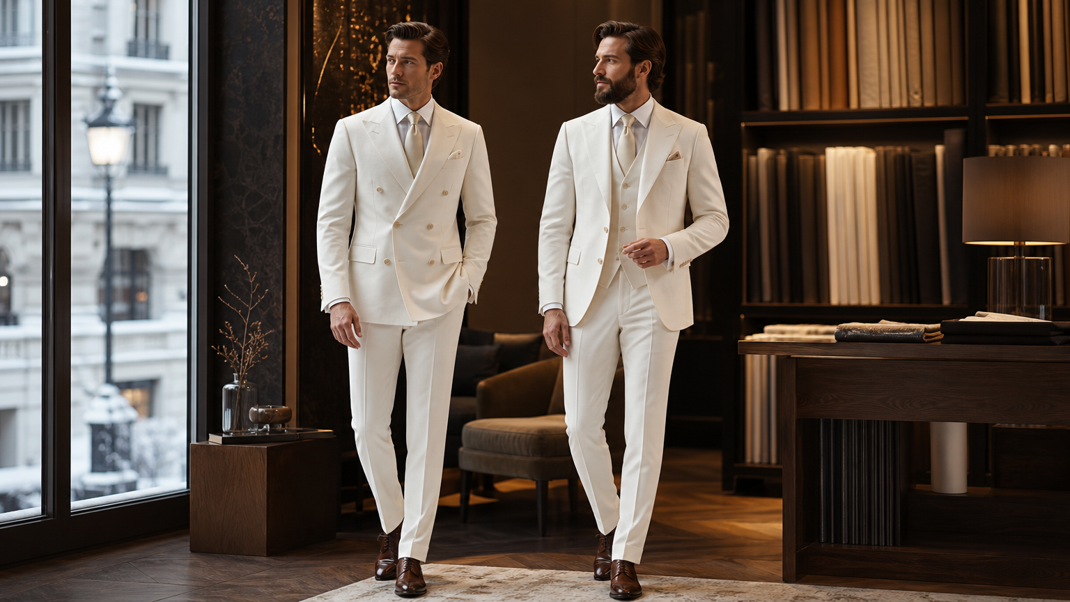 White Wool Suits | Custom Made to Measure