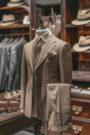 Light Brown Linen Suit – Custom Made & Made to Measure — 2