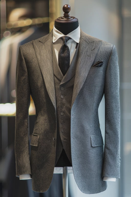 Dark Grey Linen Suit — custom made to measure men's suit by SuitedNoir
