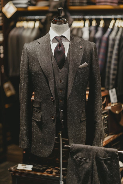 Charcoal Linen Suit — custom made to measure men's suit by SuitedNoir