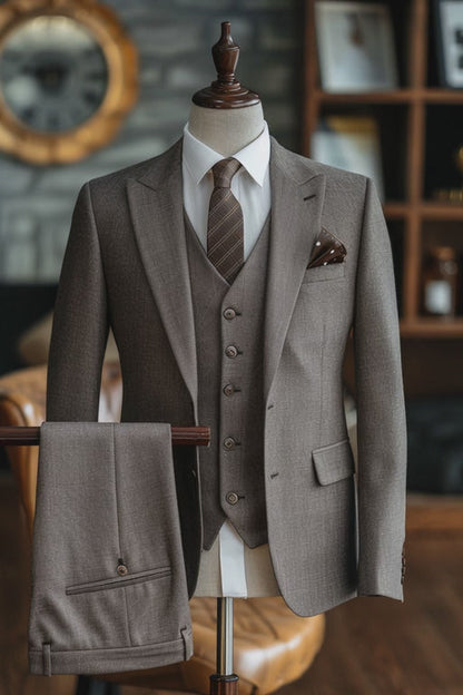 Charcoal Grey Linen Suit — custom made to measure men's suit by SuitedNoir
