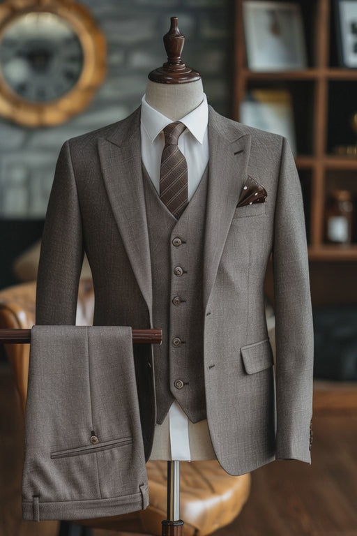 Charcoal Grey Linen Suit — custom made to measure men's suit by SuitedNoir