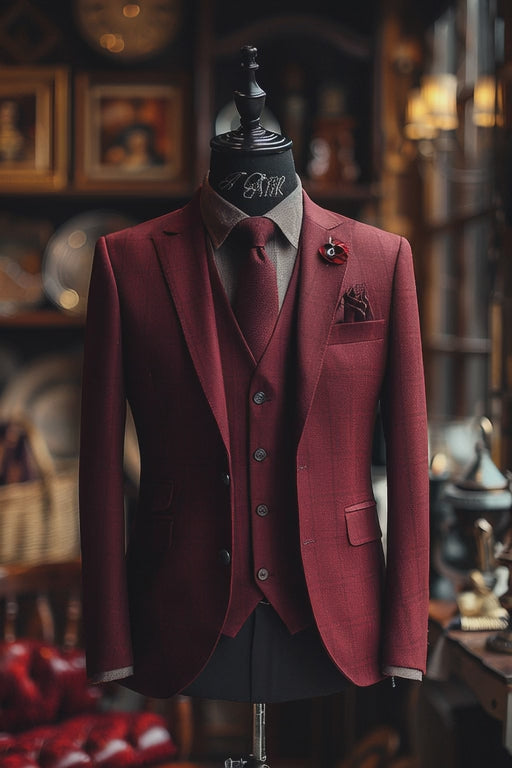 Elegant Grey Wool Suit — tailored fit men's suit by SuitedNoir