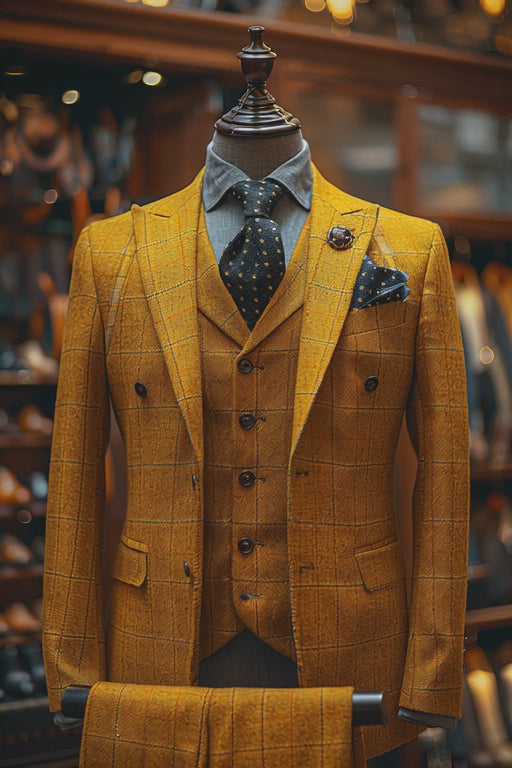 Yellow Wool Suit — Custom Made to Measure