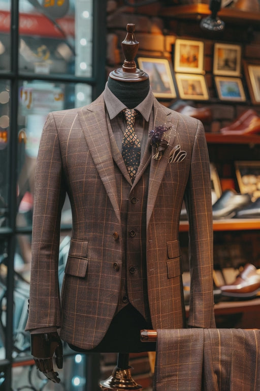 Chocolate Linen Suit — custom made to measure men's suit by SuitedNoir