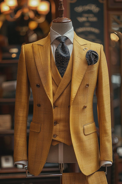 Yellow Wool Suit — Custom Made to Measure