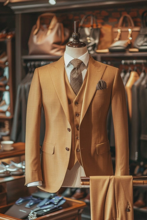 Copper Linen Suit — custom made to measure men's suit by SuitedNoir