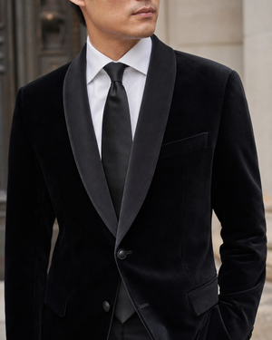 Black Velvet Shawl Lapel Suit — Custom Made to Measure — 4