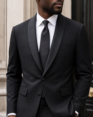 Black Wool Shawl Lapel Suit — Custom Made to Measure — 4