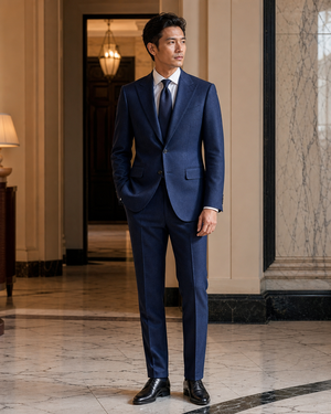 Blue Flannel Winter Suit — Custom Made to Measure — 2