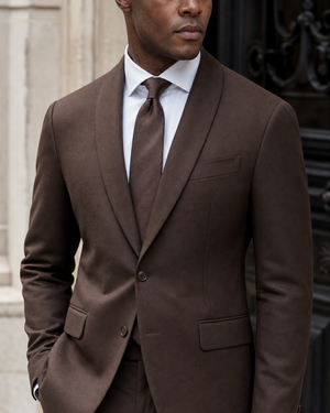 Brown Wool Shawl Lapel Suit — Custom Made to Measure — 4