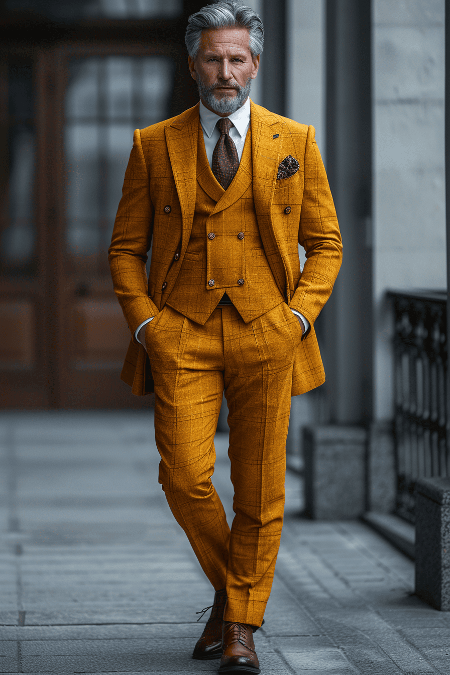 Burgundy Wool Business Suit — Custom Made to Measure