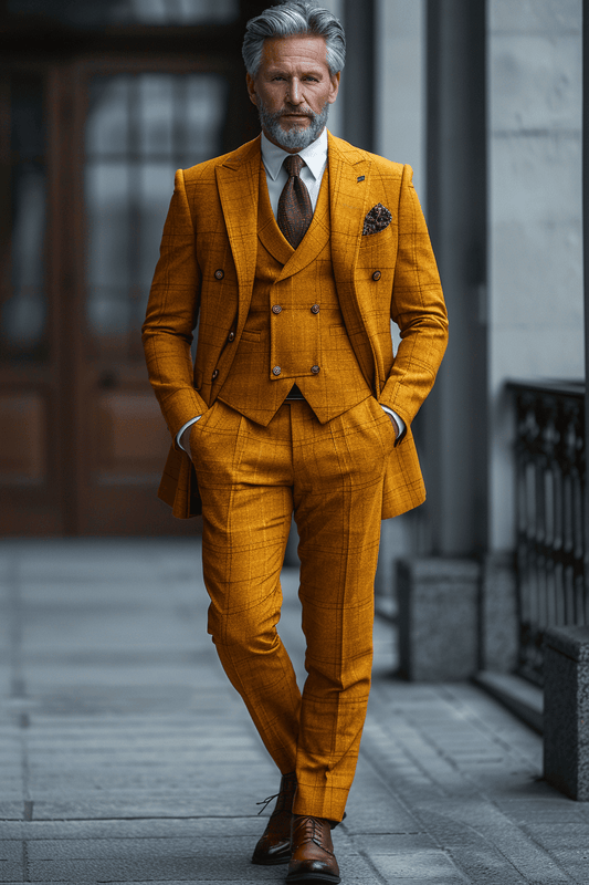 Burgundy Wool Business Suit — Custom Made to Measure
