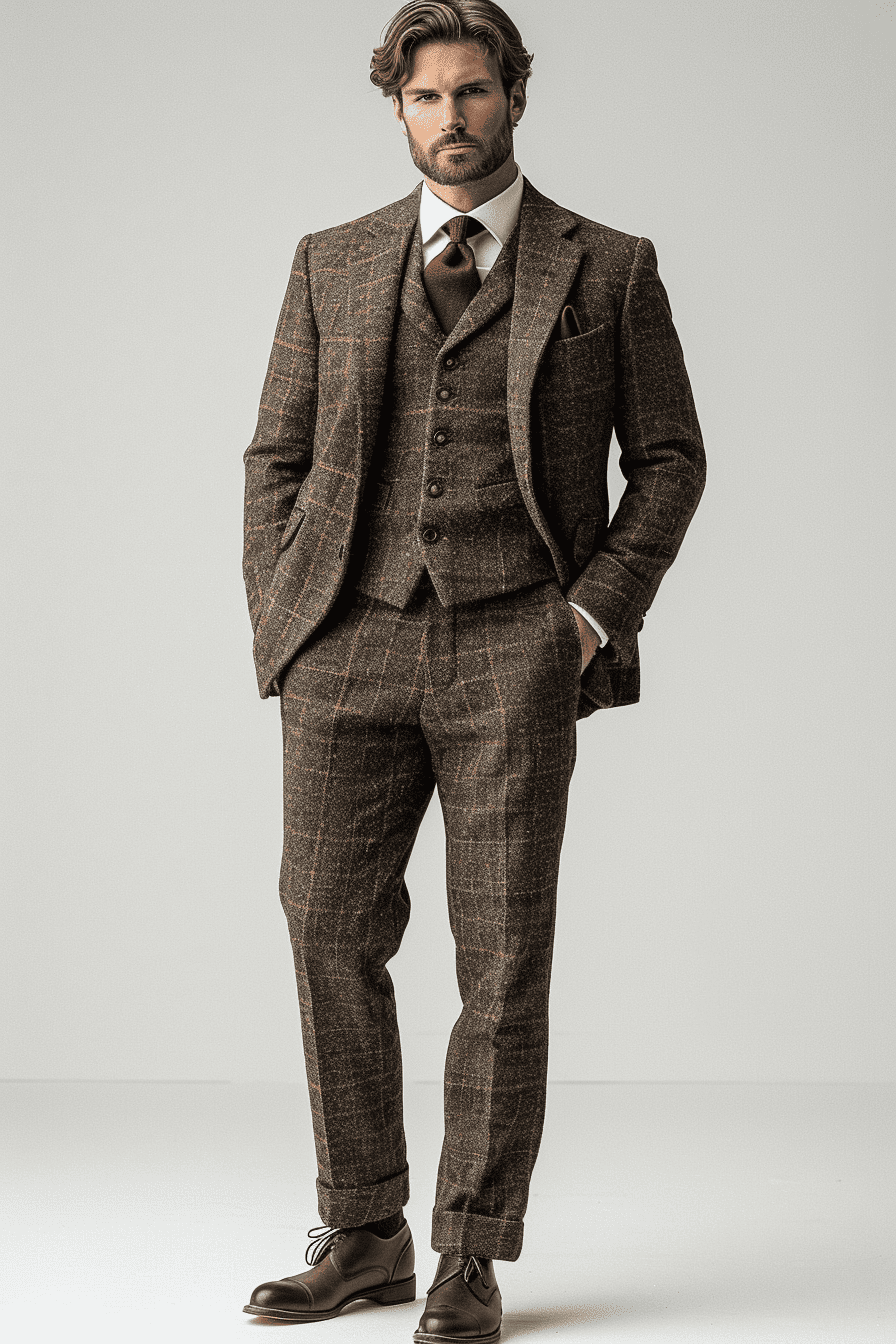 Camel Wool Business Suit — Custom Made to Measure