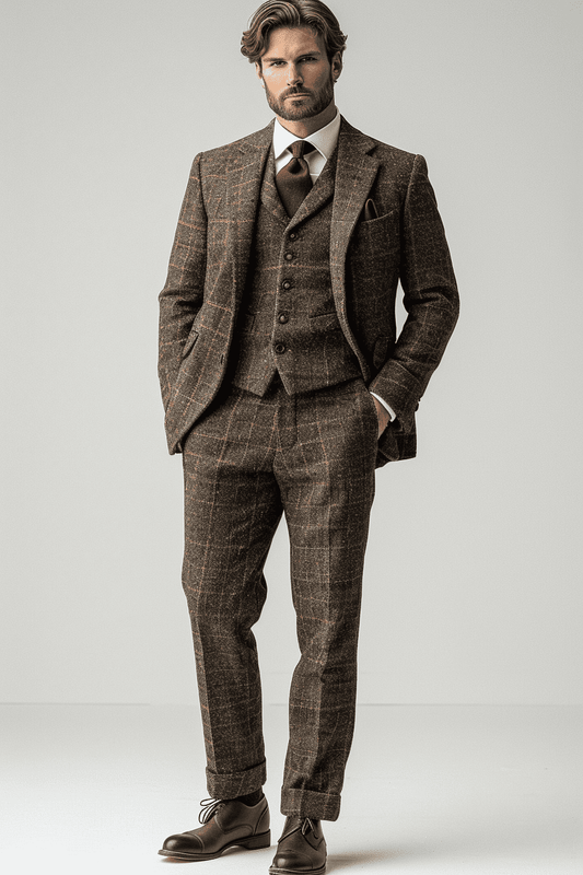 Camel Wool Business Suit — Custom Made to Measure