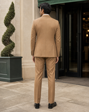 Camel Wool Shawl Lapel Suit — Custom Made to Measure — 2